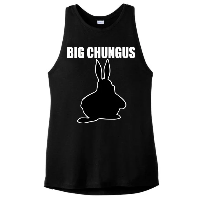 Big Chungus Funny Meme Ladies Tri-Blend Wicking Tank