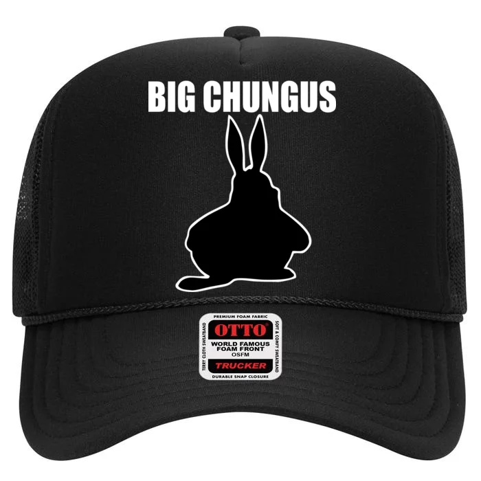 Big Chungus Funny Meme High Crown Mesh Trucker Hat