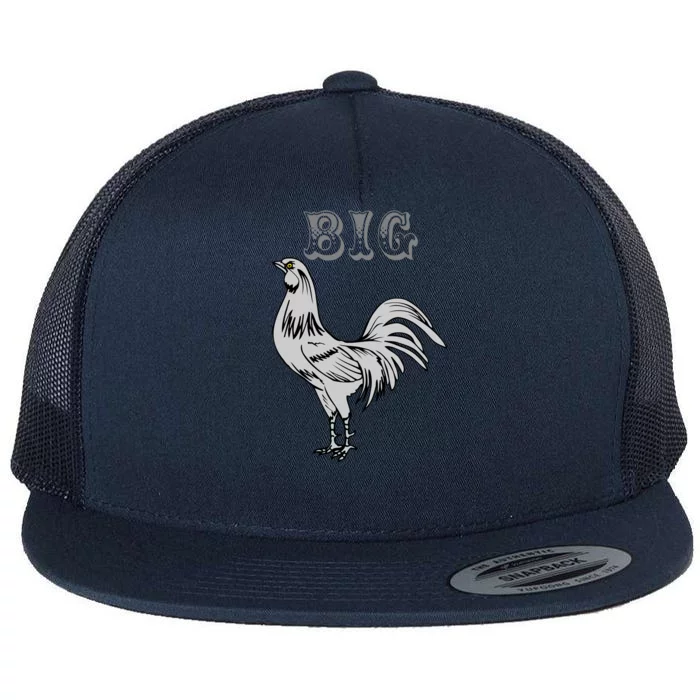 Big Cock Rooster Flat Bill Trucker Hat