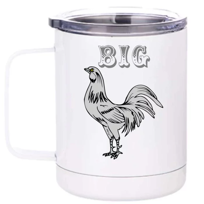 Big Cock Rooster Front & Back 12oz Stainless Steel Tumbler Cup