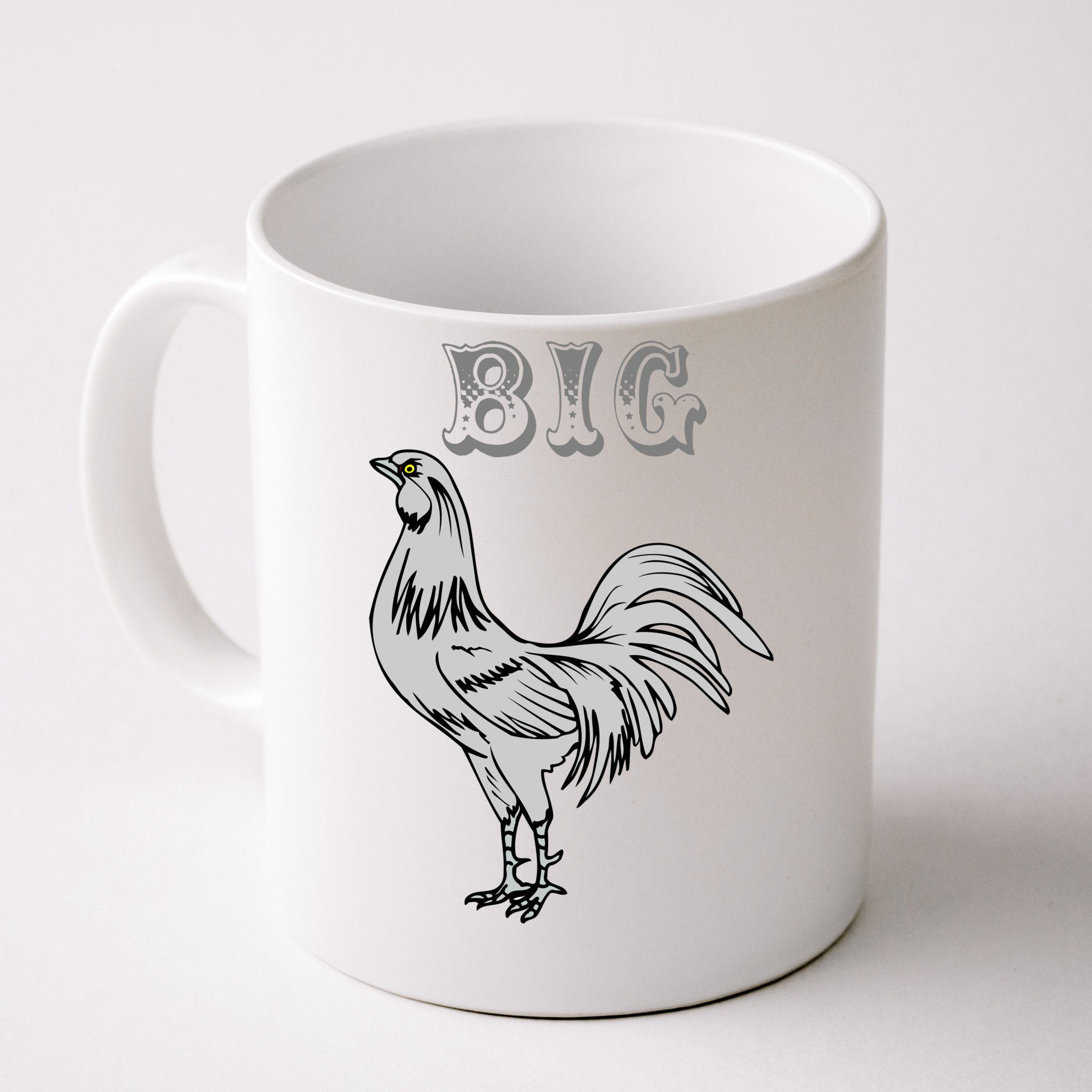 Big Cock Rooster Front & Back Coffee Mug