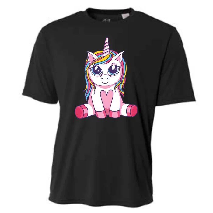 Big Eyed Unicorn Cooling Performance Crew T-Shirt