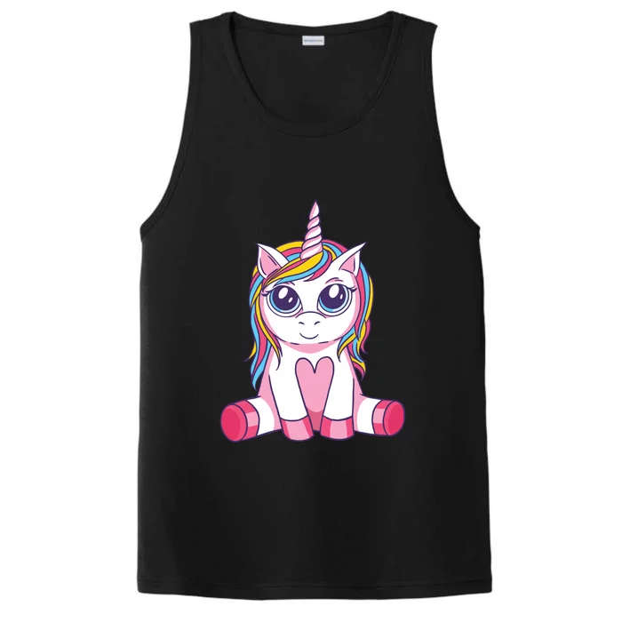 Big Eyed Unicorn Performance Tank