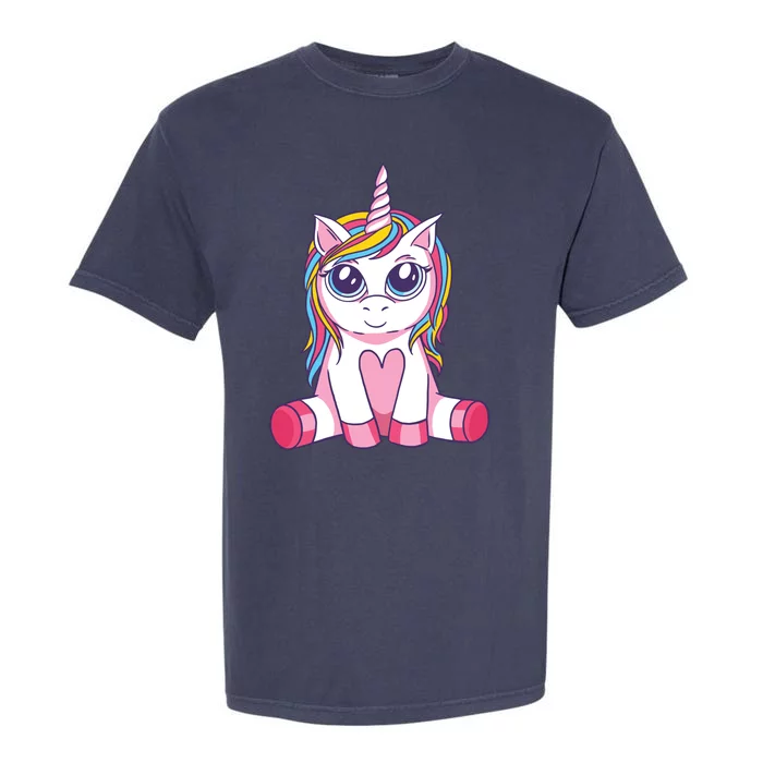 Big Eyed Unicorn Garment-Dyed Heavyweight T-Shirt