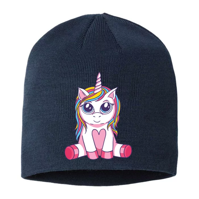 Big Eyed Unicorn 8 1/2in Sustainable Knit Beanie