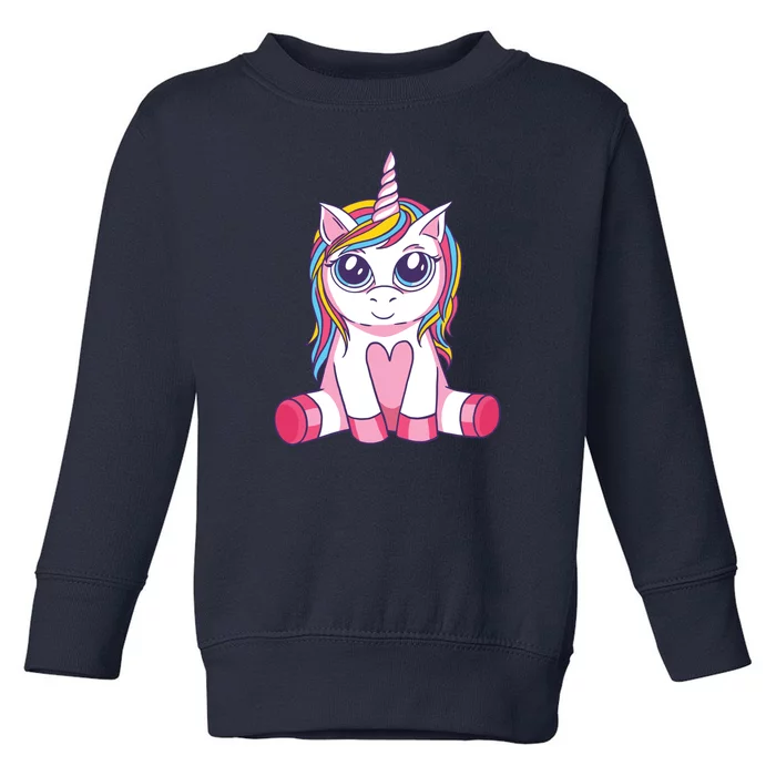 Big Eyed Unicorn Toddler Sweatshirt