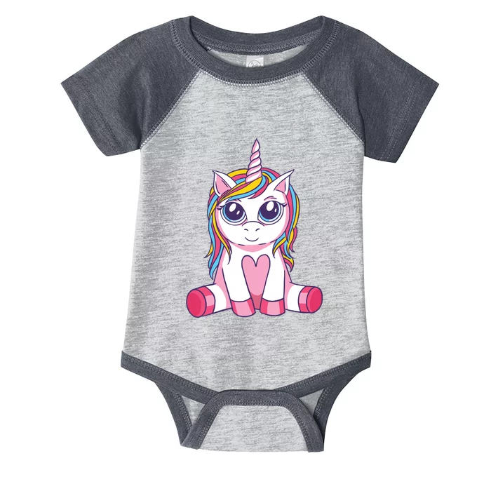 Big Eyed Unicorn Infant Baby Jersey Bodysuit