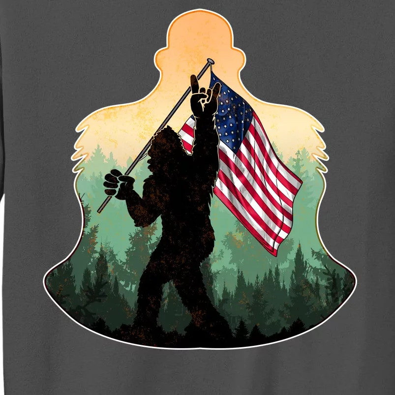 Big Foot American Flag Tall Sweatshirt