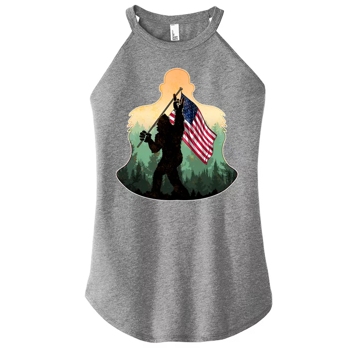 Big Foot American Flag Women’s Perfect Tri Rocker Tank