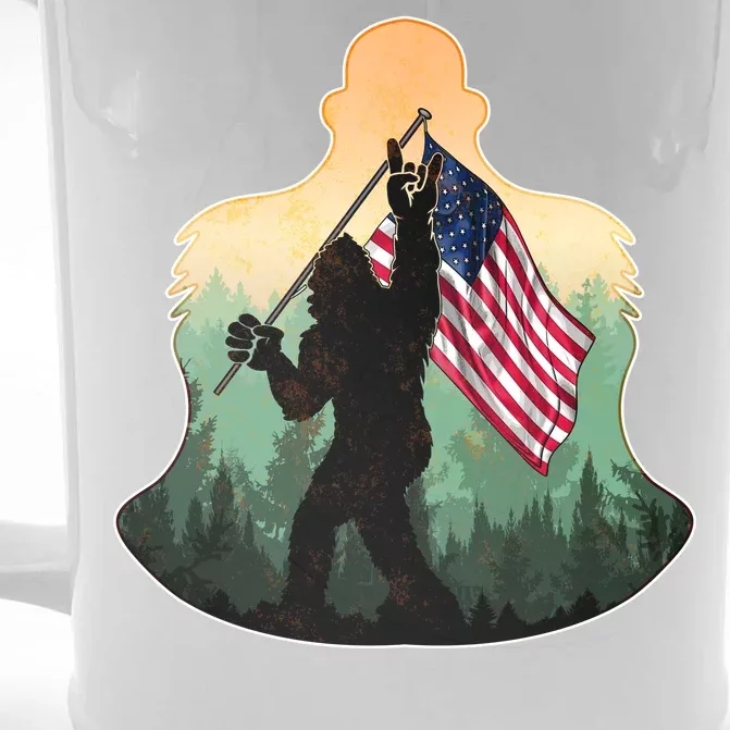 Big Foot American Flag Front & Back Beer Stein