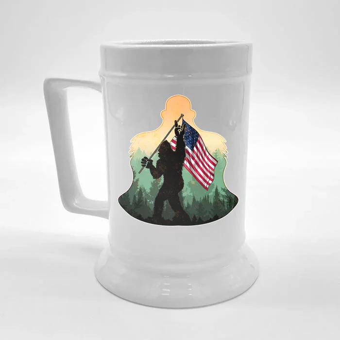 Big Foot American Flag Front & Back Beer Stein