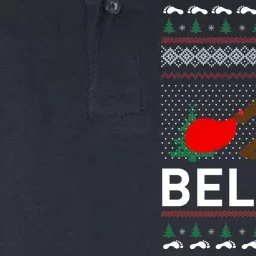 Big Foot Believe Ugly Christmas Sweater Softstyle Adult Sport Polo