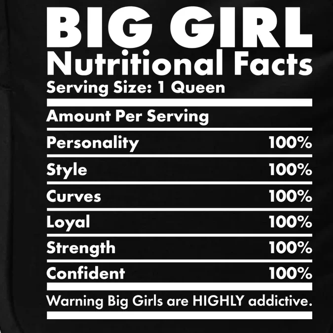 Big Girl Nutritional Facts Impact Tech Backpack