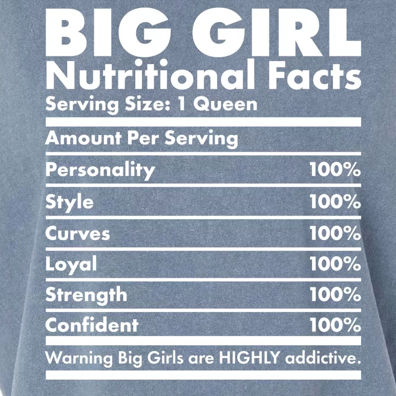 Big Girl Nutritional Facts Garment-Dyed Women's Muscle Tee