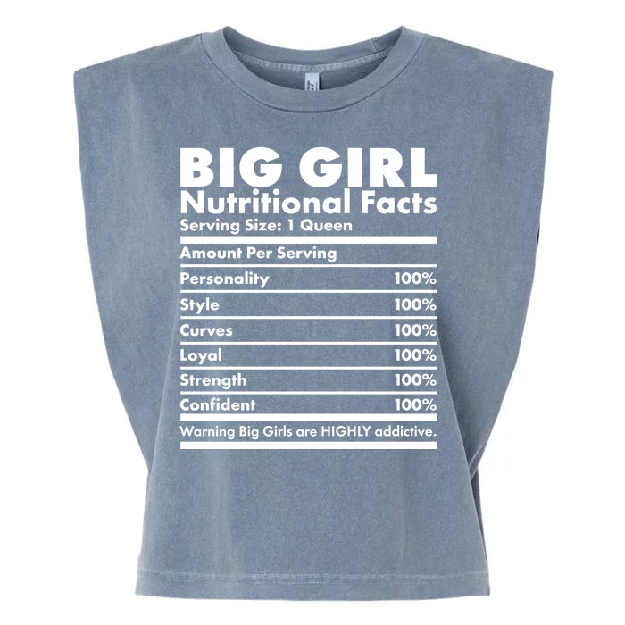 Big Girl Nutritional Facts Garment-Dyed Women's Muscle Tee