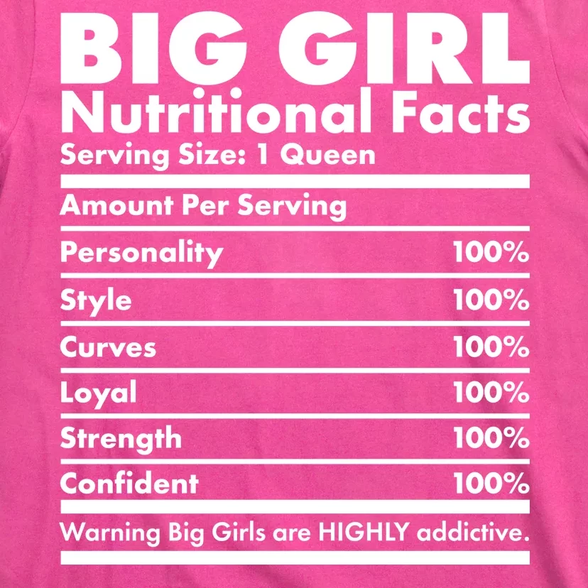 Big Girl Nutritional Facts T-Shirt