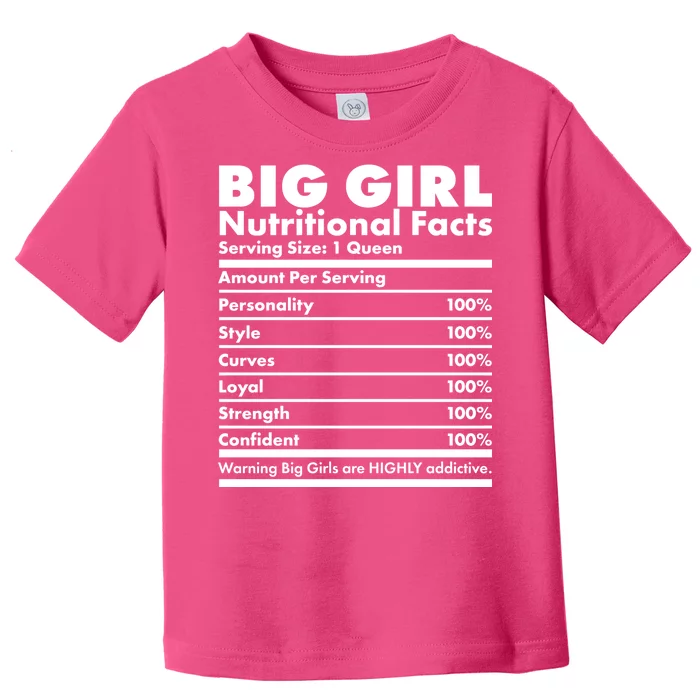 Big Girl Nutritional Facts Toddler T-Shirt