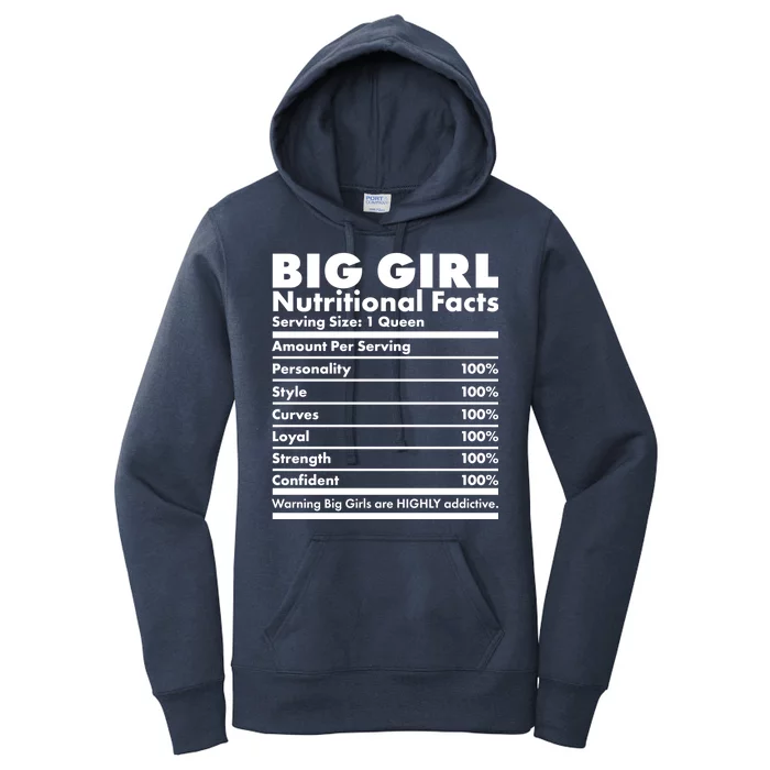 Big Girl Nutritional Facts Women's Pullover Hoodie