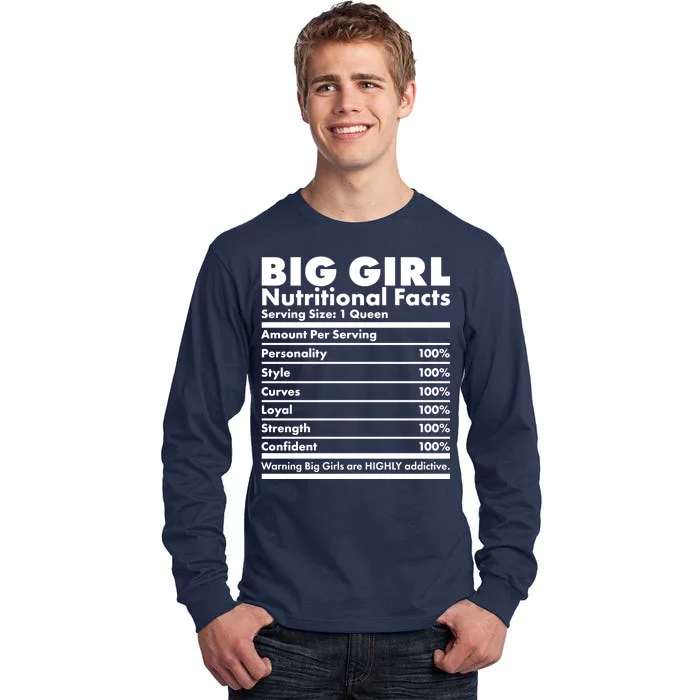 Big Girl Nutritional Facts Tall Long Sleeve T-Shirt