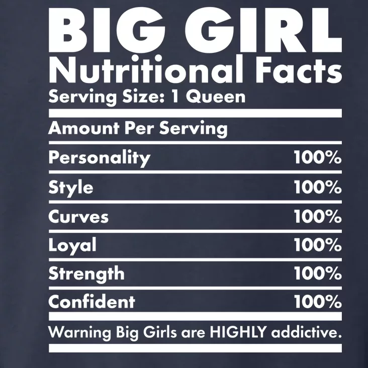 Big Girl Nutritional Facts Toddler Hoodie