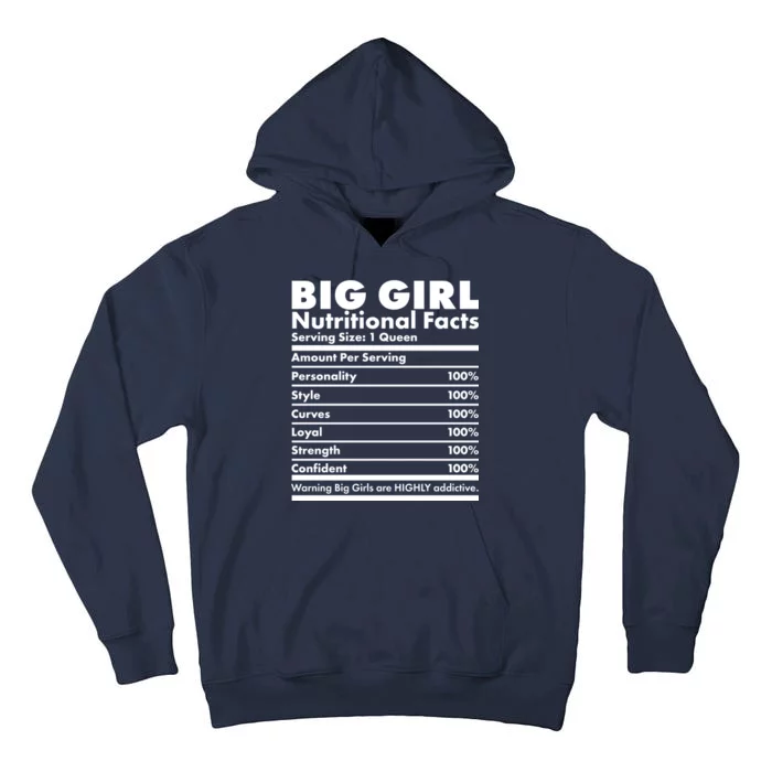 Big Girl Nutritional Facts Tall Hoodie