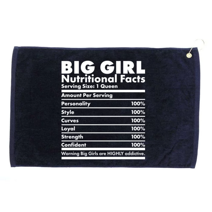 Big Girl Nutritional Facts Grommeted Golf Towel