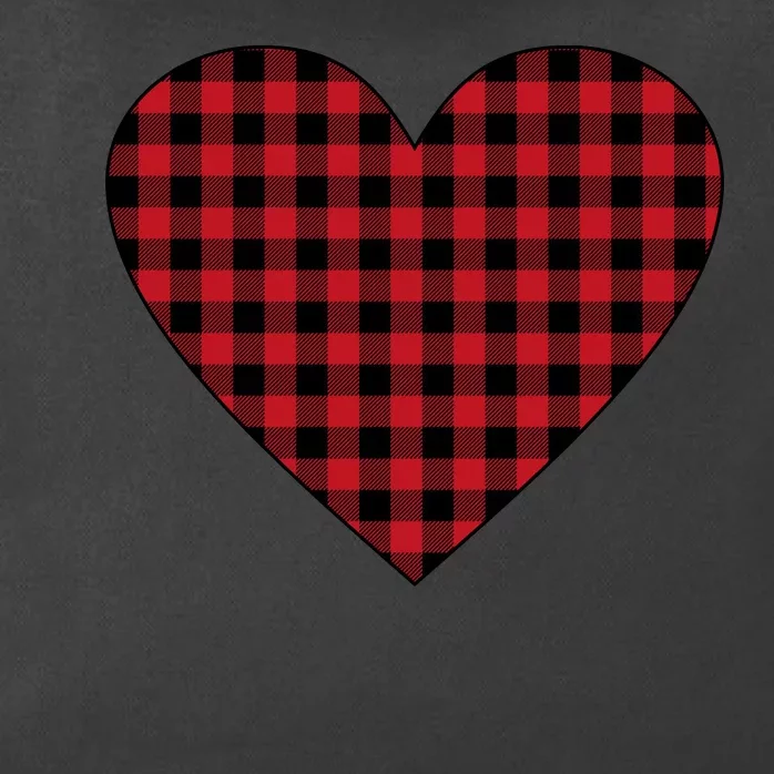 Big Heart Red Plaid Valentines Day Zip Tote Bag