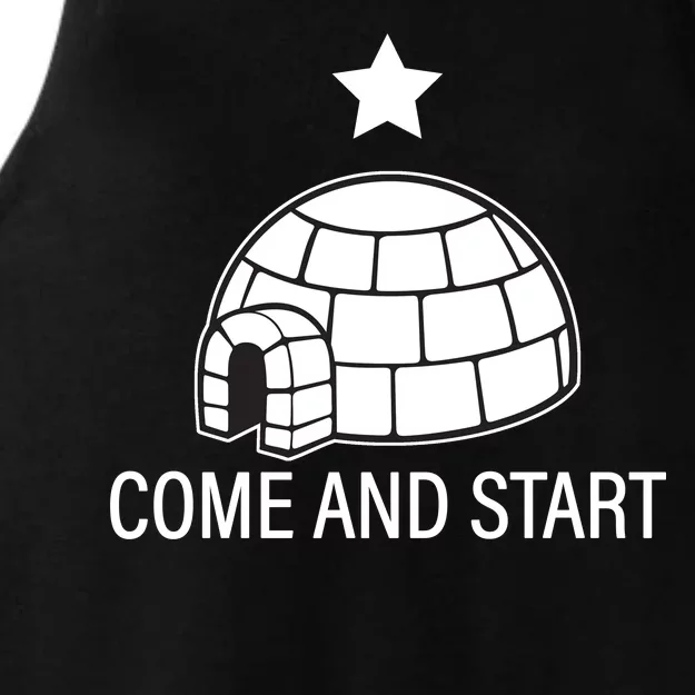 Big Igloo Boogaloo Come And Start Ladies Tri-Blend Wicking Tank