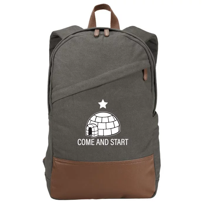 Big Igloo Boogaloo Come And Start Cotton Canvas Backpack