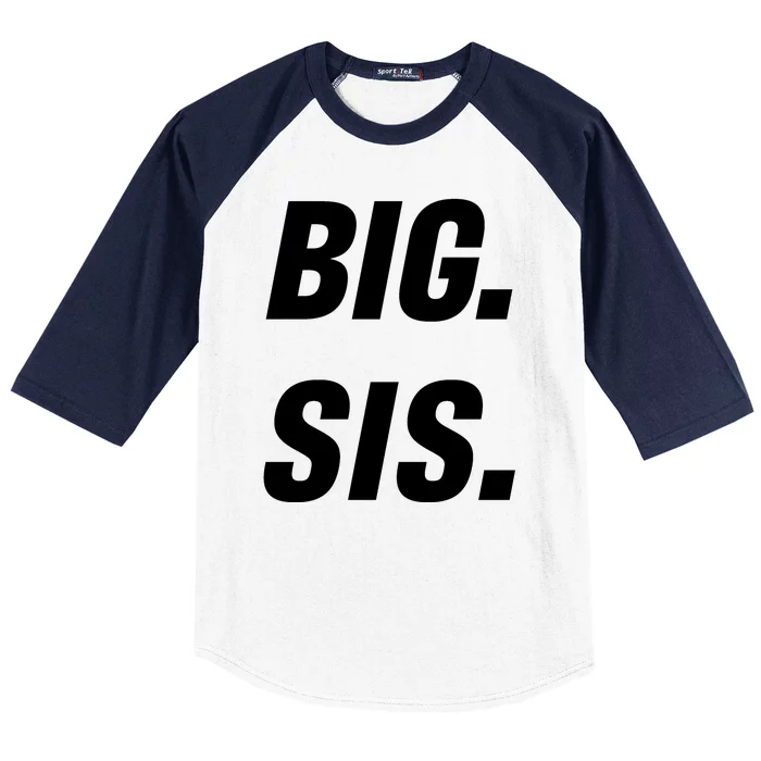 Big Sister Announcement Big Sis Baseball Sleeve Shirt