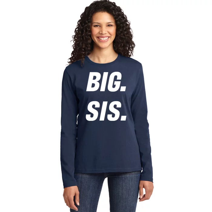 Big Sister Announcement Big Sis Ladies Long Sleeve Shirt