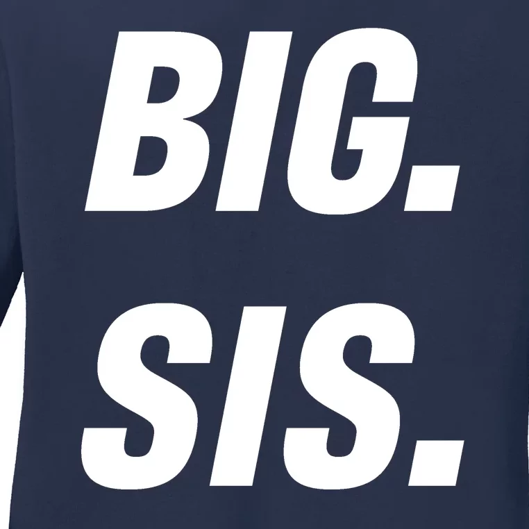 Big Sister Announcement Big Sis Ladies Long Sleeve Shirt