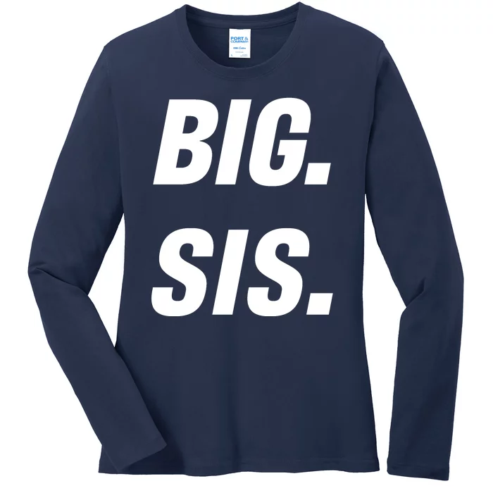 Big Sister Announcement Big Sis Ladies Long Sleeve Shirt