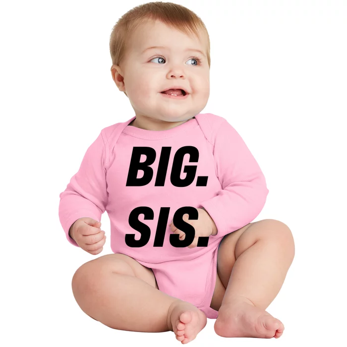 Big Sister Announcement Big Sis Baby Long Sleeve Bodysuit