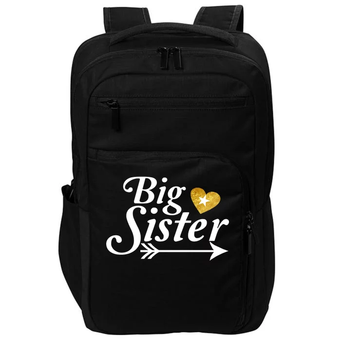 Big Sister Arrow Gold Heart Impact Tech Backpack