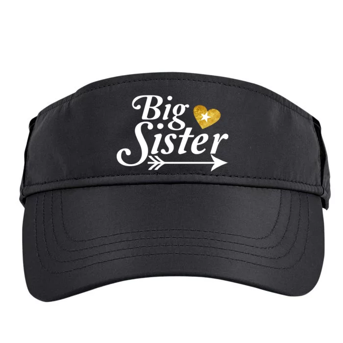 Big Sister Arrow Gold Heart Adult Drive Performance Visor