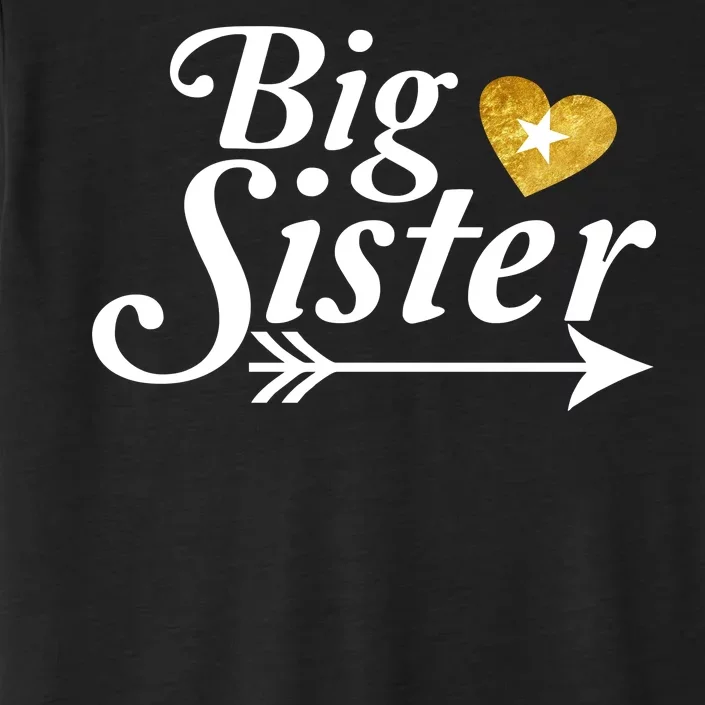 Big Sister Arrow Gold Heart ChromaSoft Performance T-Shirt