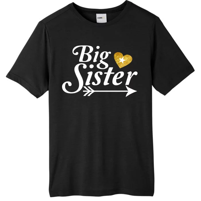 Big Sister Arrow Gold Heart ChromaSoft Performance T-Shirt