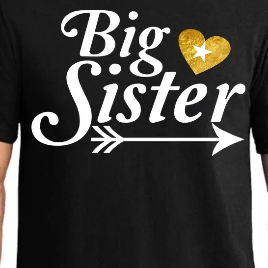 Big Sister Arrow Gold Heart Pajama Set