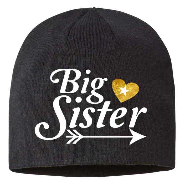 Big Sister Arrow Gold Heart 8 1/2in Sustainable Knit Beanie