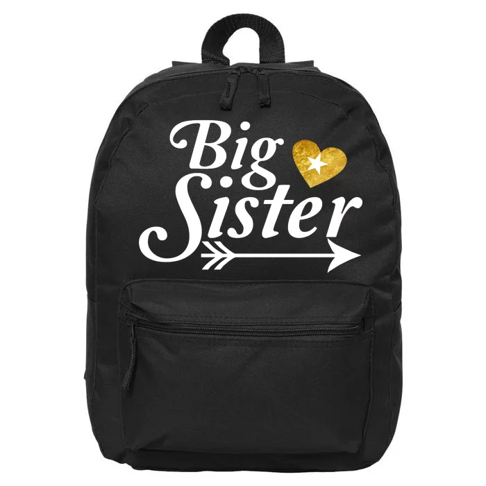 Big Sister Arrow Gold Heart 16 in Basic Backpack