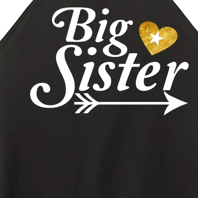 Big Sister Arrow Gold Heart Women’s Perfect Tri Rocker Tank