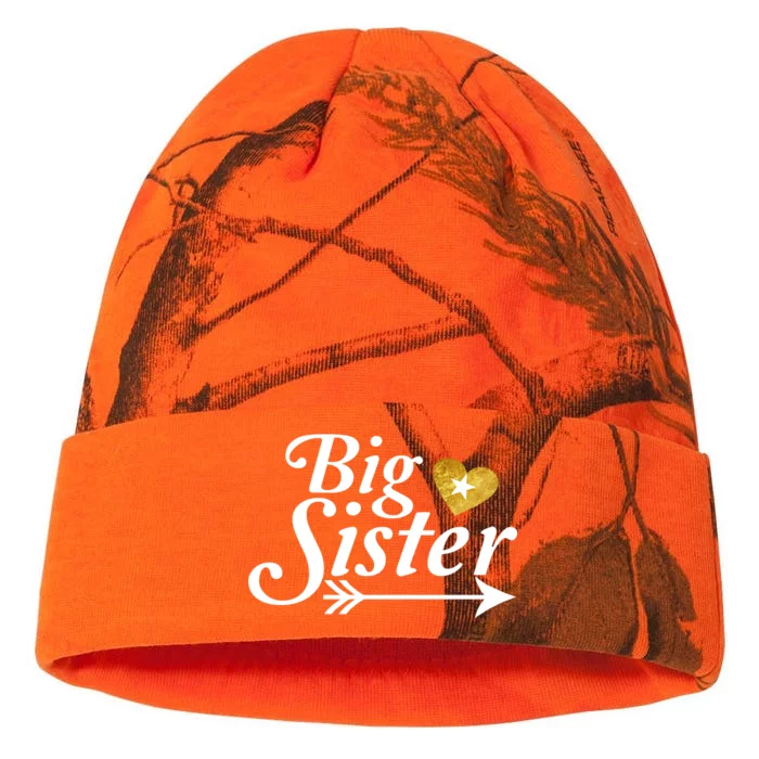 Big Sister Arrow Gold Heart Kati - 12in Camo Beanie