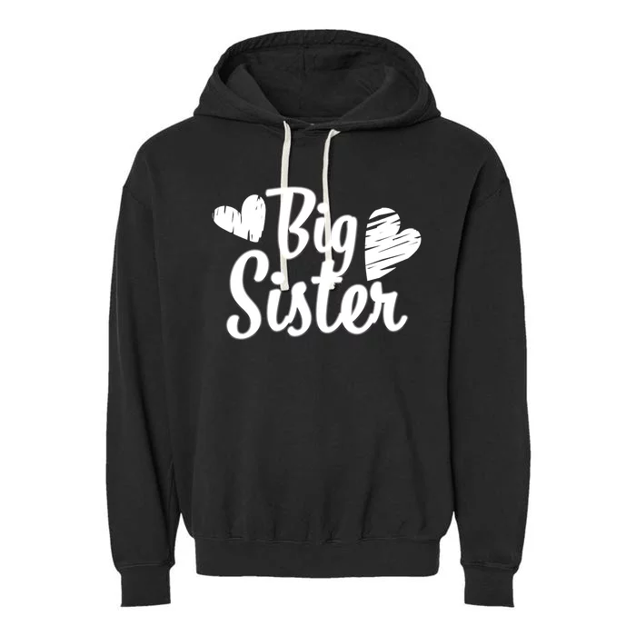 Big Sister Cute Logo Garment-Dyed Fleece Hoodie