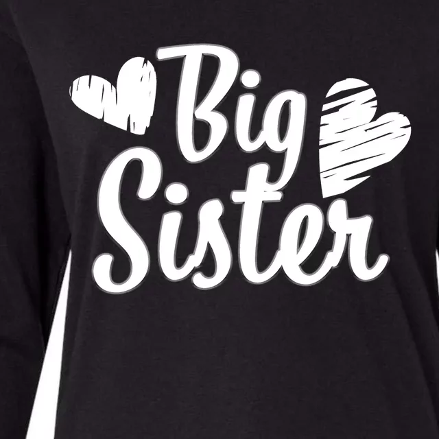 Big Sister Cute Logo Womens Cotton Relaxed Long Sleeve T-Shirt