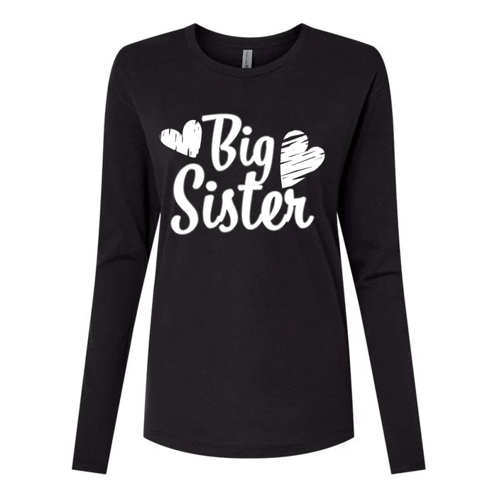 Big Sister Cute Logo Womens Cotton Relaxed Long Sleeve T-Shirt