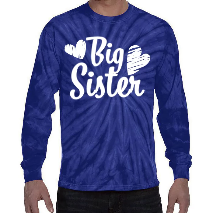 Big Sister Cute Logo Tie-Dye Long Sleeve Shirt