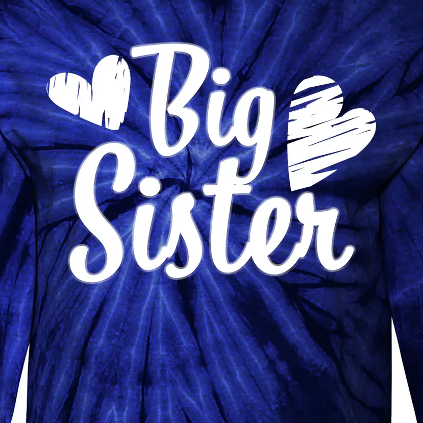 Big Sister Cute Logo Tie-Dye Long Sleeve Shirt