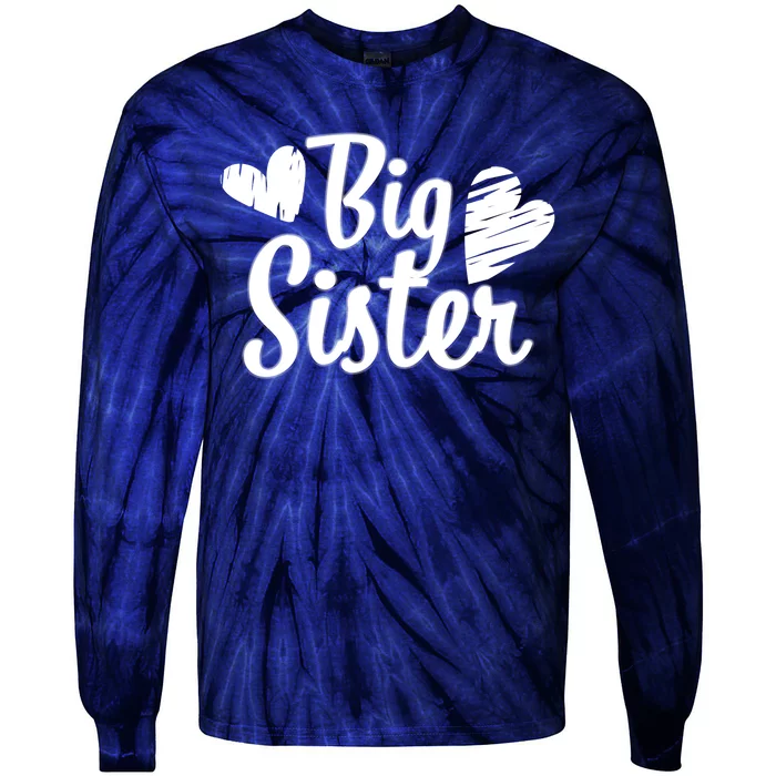 Big Sister Cute Logo Tie-Dye Long Sleeve Shirt