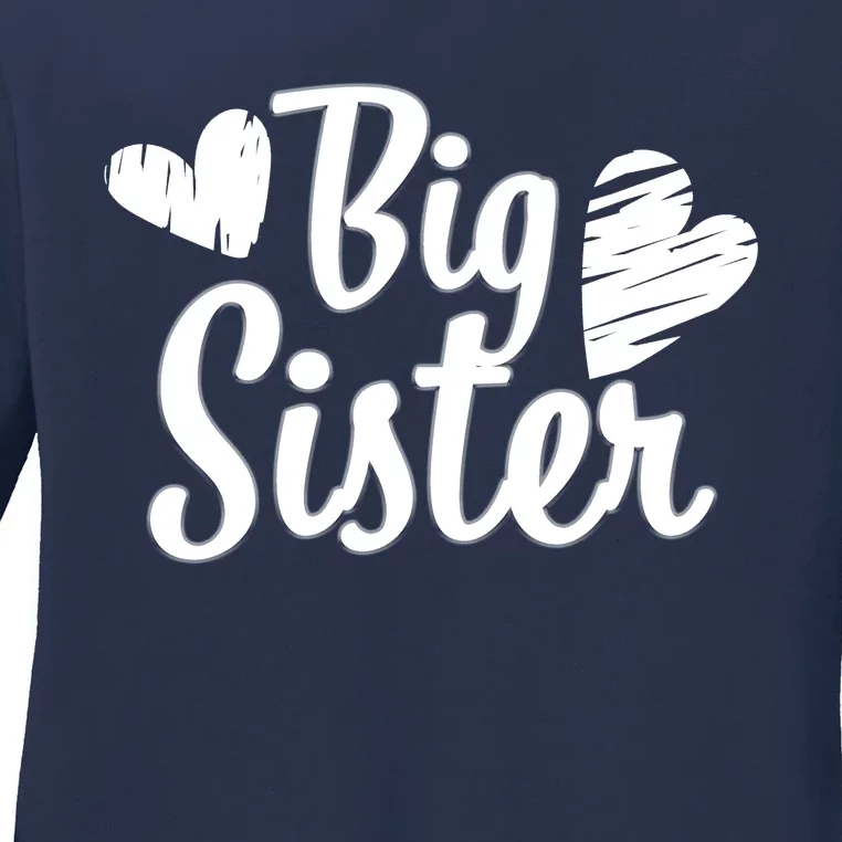 Big Sister Cute Logo Ladies Long Sleeve Shirt